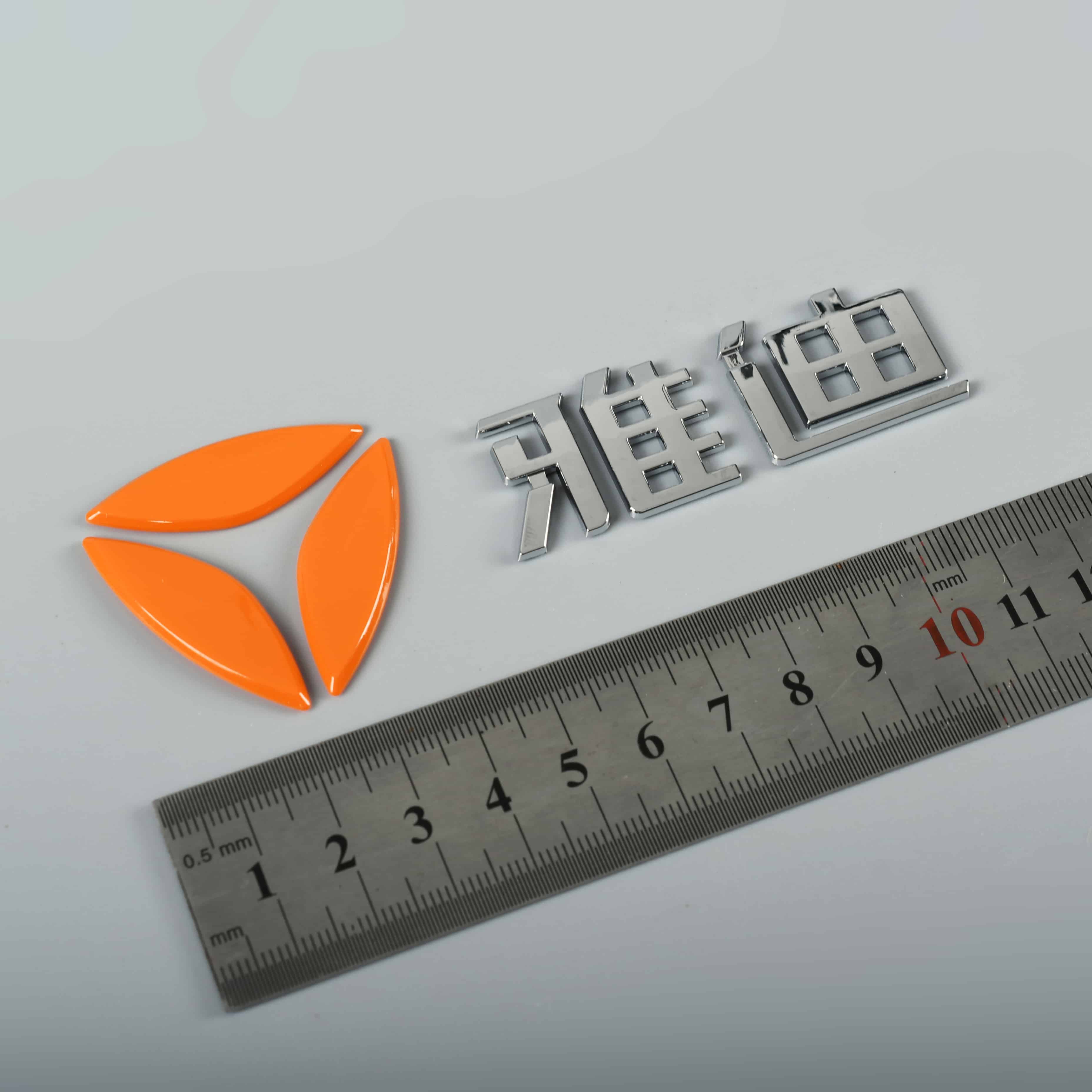 3D motorkerékpár címke matrica műanyag króm logóval ABS jelvény