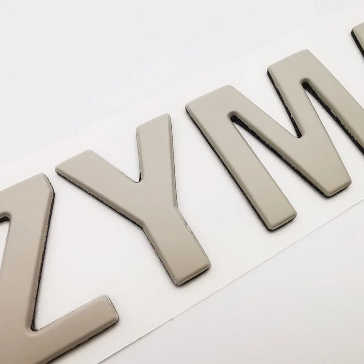 3D króm ezüst lágy címkék matrica