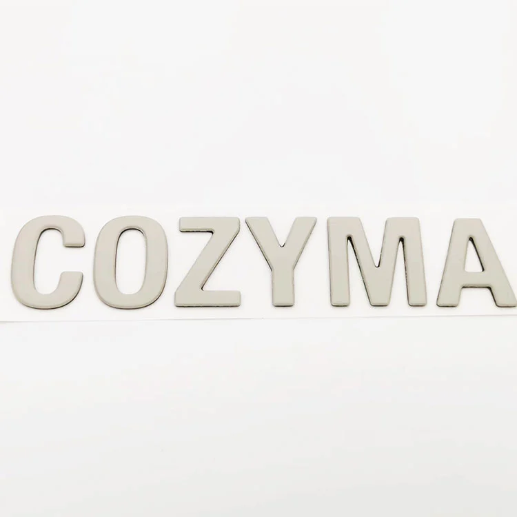 3D króm ezüst lágy címkék matrica
