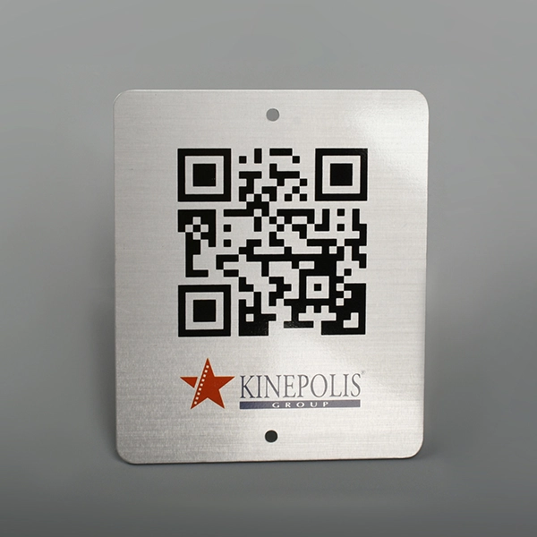 QR kódos alumínium címke